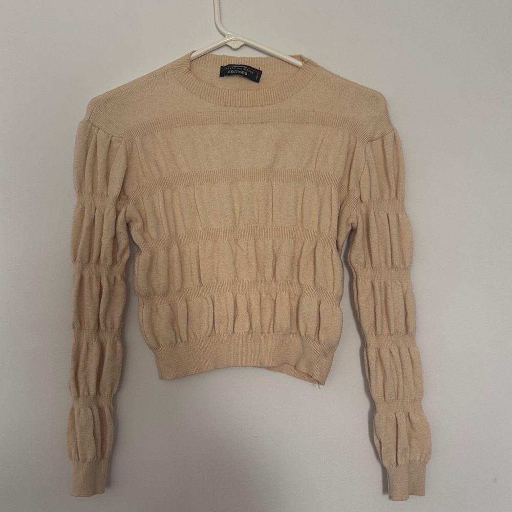 Simons Textured Tan Sweater